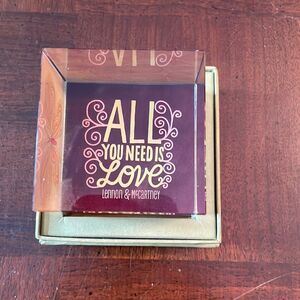 All You Need Is Love Word Cube Paperweight John Lennon Paul McCartney